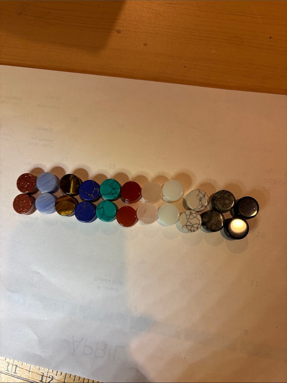 Assorted Round Stone-Look Plugs — Multi Color Set - Picture 2 of 3